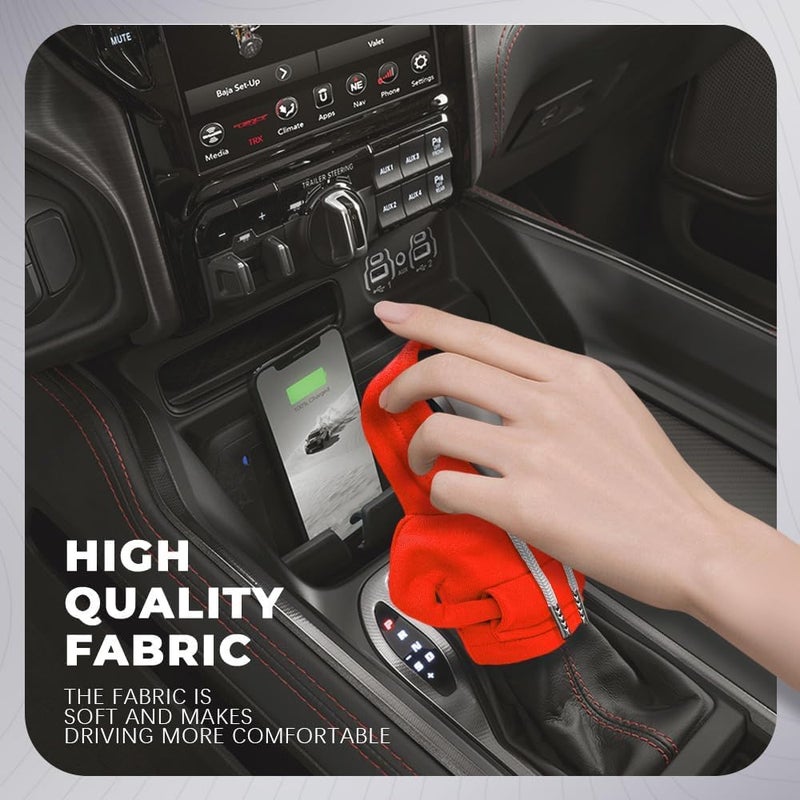 RGOAANC Gear Shift Hoodie, Gear Shift Cover, Fashionable Hoodie Automotive Gear Shift Knob Protector, Car Accessories Mini Sweater Gear Shift Knob Cover for Car Gear Shift Levers (Orange-2PCS) - Image 4